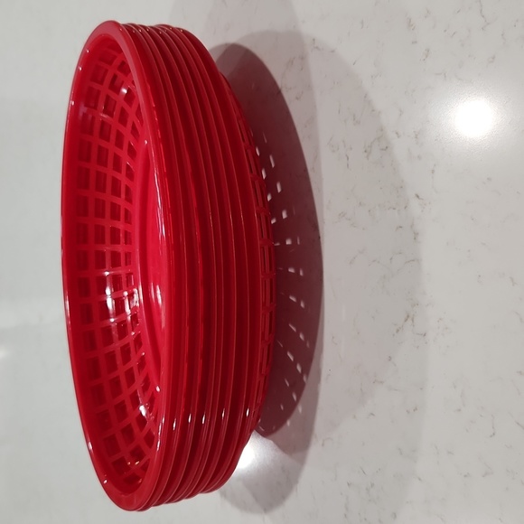 Set of 8 Red Food Service Baskets - Picture 3 of 3